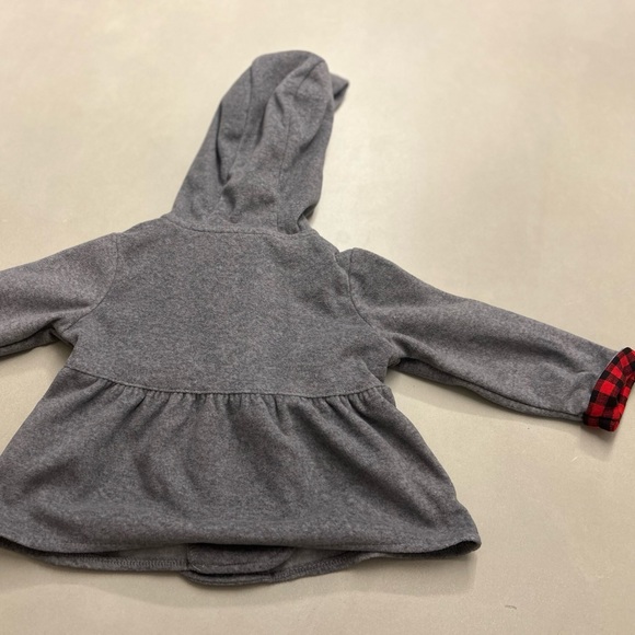 Carters grey pea style jacket with black/red detailing on sleeves and hood - Picture 3 of 9